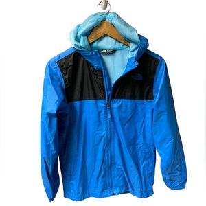 The North Face Boys Blue Windbreaker Hoodie Jacket Size Large (14/16)